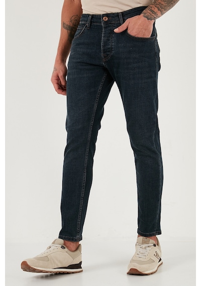 Buratti Streç Pamuklu Slim Fit Normal Bel Dar Paça Jeans Erkek Kot Pantolon 1124C45Napoli Mavi Buratti Streç Pamuklu Slim Fit Normal Bel Dar Paça Jeans Erkek Kot Pantolon 1124C45Napoli Mavi