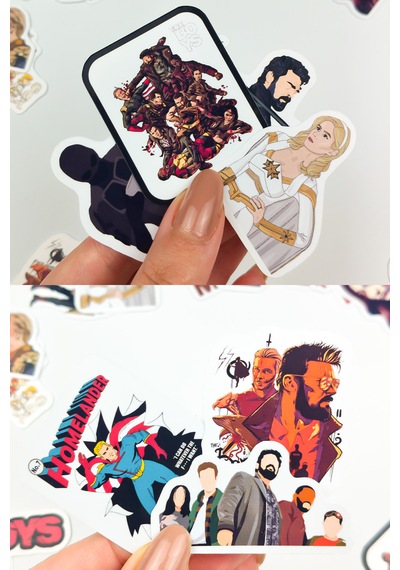 The Boys Sticker Paketi 22 Parça Kaliteli Su Geçirmez Etiket Seti Çok Renkli