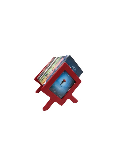 Masaüstü Geometrik Kitap Standı Kırmızı