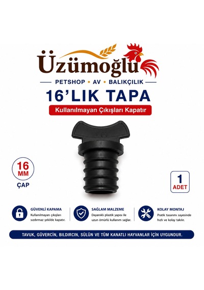 16 Lık Otomatik Suluk Seti Tavuk, Güvercin, Bıldırcın Ve Tüm Kanatlı Hayvanlar İçin Depodan Otomatik Suluk Kurulum Seti Panç, Vana, Conta, Tapa, T Aparat, L Dirsek