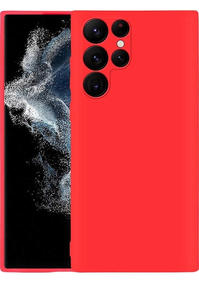 Samsung Galaxy Uyumlu S22 Ultra Kılıf Mara Lansman Silikon Mat Soft Koru