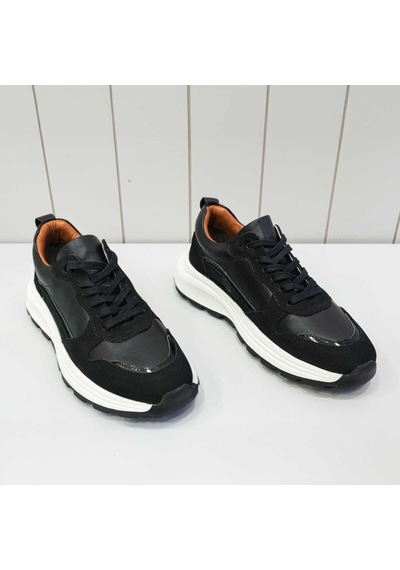 Bys Beystil Hakiki Deri Siyah Sneaker Erkek Ayakkabı