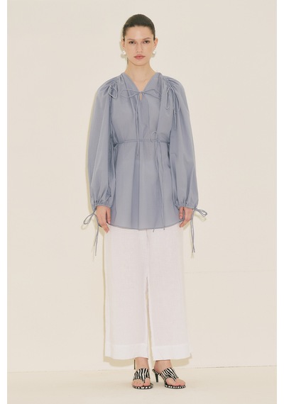 Manuka Bağlama Detaylı Tunik Mavi Ss26tnk00003-22 Mavi