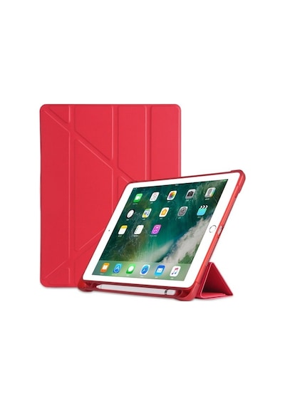 Apple Uyumlu iPad Air 1 9.7 Kılıf Kalem Bölmeli Trifolding Case A1474 A1