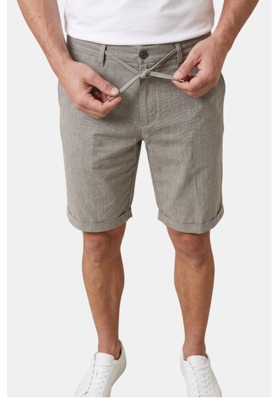 Deep Sea Deepsea Vizon Slim Fit Likralı Çizgi Dokulu Beli Lastikli İpli Erkek Şort Kapri 2601743