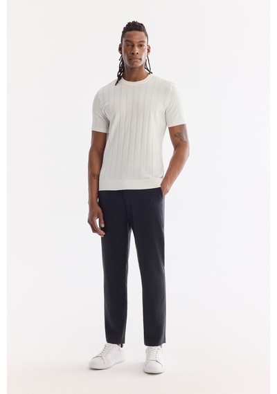 Avva Erkek Siyah Yanı Lastikli Soft Touch Relaxed Fit Chino Pantolon A61y3217