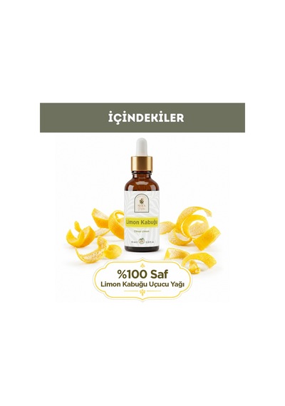 Limon Kabuğu Uçucu Yağı 10 Ml %100 Saf, Ferahlatıcı Ve Canlandırıcı Etki 10 ML