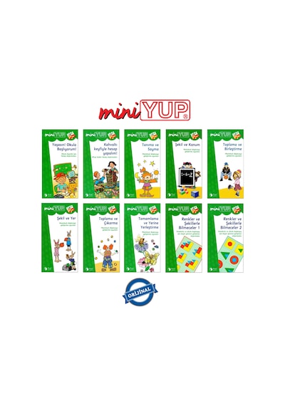Yeni Mini Yup 6+ Eğitim Seti Kitapçıkları Kontrol Kutusuz Sadece Kitaplar