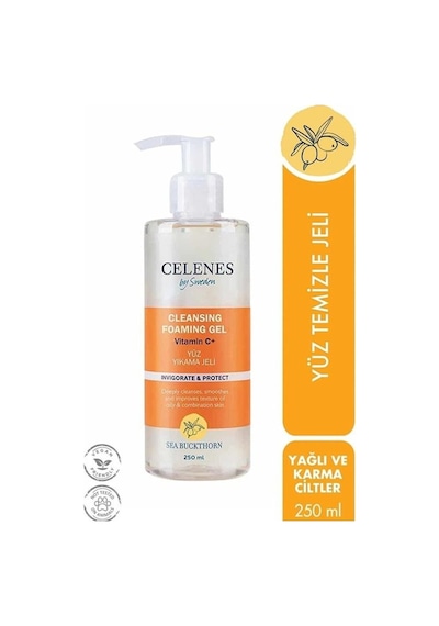Celenes Sea Buckthorn Yağlı ve Karma Ciltler için Yüz Temizleme Jeli 250 ML Celenes Sea Buckthorn Yağlı ve Karma Ciltler için Yüz Temizleme Jeli 250 ML