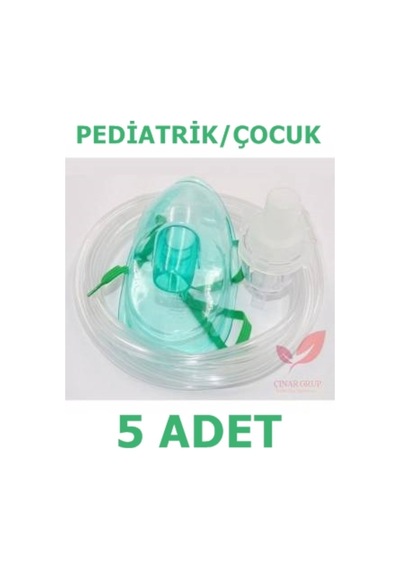 Nebulizatör Solunum Maskesi. Pediatrik Çocuk Nebül Maske 5 Adet