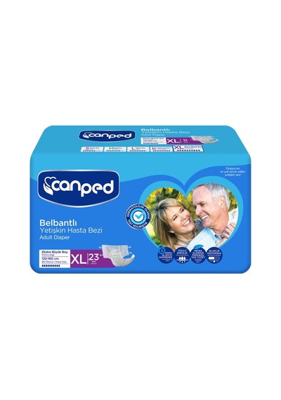 Canped Belbantlı Hasta Bezi Extra Büyük Boy Large 23 Adet XL