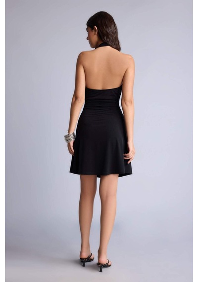 Defacto Modern Fıt Halter Yaka Elbise I5081ax26smbk81 Siyah-bk81