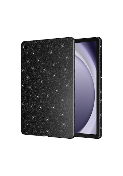Thegencoo Galaxy Tab S9 Simli Parlak Görünümlü Uyumlu Tablet Koton Kılıf-siyah Tablet Kılıfı