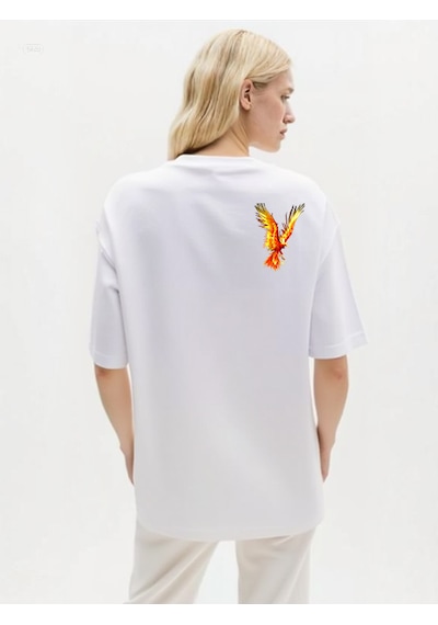 Ogc Anka Kuşu Oversize Unisex T-shirt Beyaz