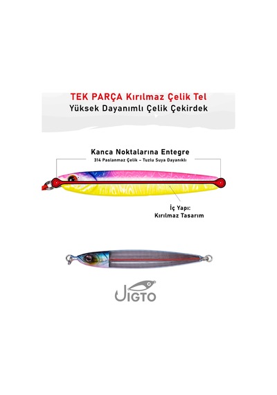 Jig, Zoka, Suni Yem, Glow Uv Metal Jig, 40gr 9cm Tide 40