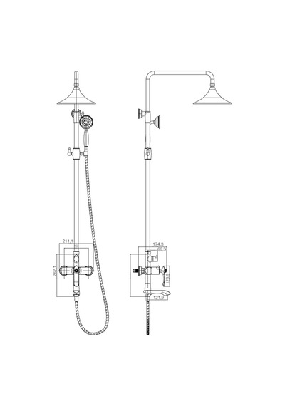 Eva Banyo Fontana F-754 Siyah & Gold Duş Ünitesi Diğer