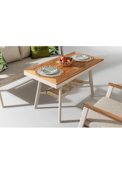 Onyx Midi Bahçe & Balkon Oturma Grubu Krem