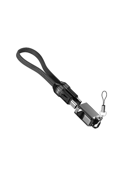 S-link Armor Cc-020 60w 20 Cm Type-c To Type-c Pd Örgülü Metal Başlıklı Siyah Hızlı Şarj Kablosu