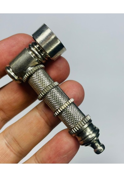 MetalikGri Full Metal Tırtıklı Pipo //7cm-11parça