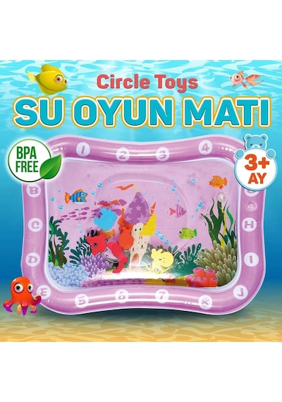Mashotrend Pembe Bebek Su Oyun Matı Karın Üstü Aktivite Zamanı - Sulu Mat - Bebek Matı Bebek Halı