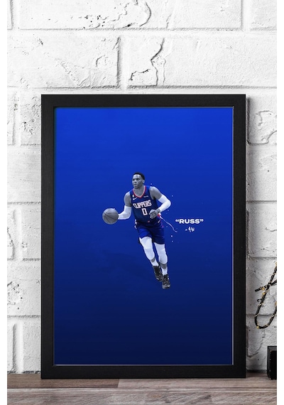 Russell Westbrook Çerçeveli Tablo - Basketbol Nba Posteri Tablo