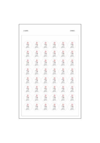 Girişimci Kadın Sticker Paketleme Etiketi 3x3 Cm 96 Adet