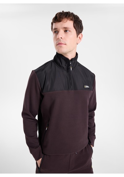 National Geographic N6wm-swt4349 Kahverengi Erkek Sweatshirt Kahve