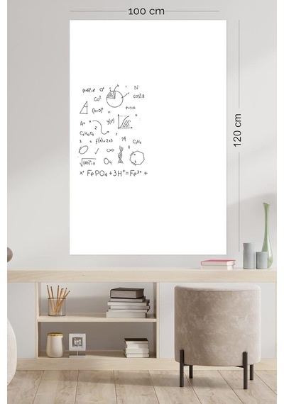 Akıllı Kağıt - 120x100 Cm Beyaz, 1 Alana 1 Hediye, Yapışkansız Statik Tutunabilir Yazı Tahtası Genel