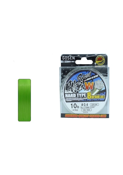 Gosen W8 Hard Type 8b Light Green 150m İp Misina 0,10mm 0,10mm
