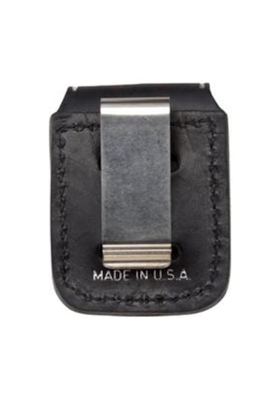 Zippo Orijinal Çakmak Taşıma Kılıfı Deri Klipsli-siyah Renk