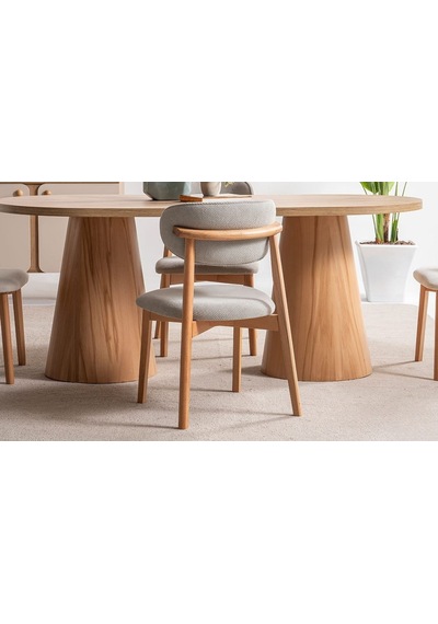 Nivara Bohem Ahşap Yemek Masası 90x170 Naturel