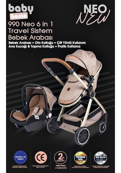 Baby Home 7 In 1 Yeni Doğan Full Set 990 Travel Sistem Bebek Arabası ve 330 Ev Tipi Ana Kucağı