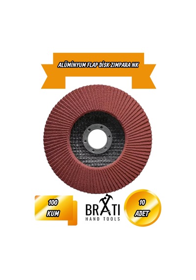 100 Kum Avuç İçi Taşlama Flap Disk Zımpara 115 X 22,23 Mm 10 Adet