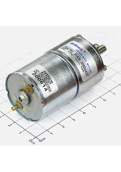 Zga37rg 12v 37mm 100rpm Redüktörlü Dc Motor Metal Dişli Yüksek Tork Kuvvet