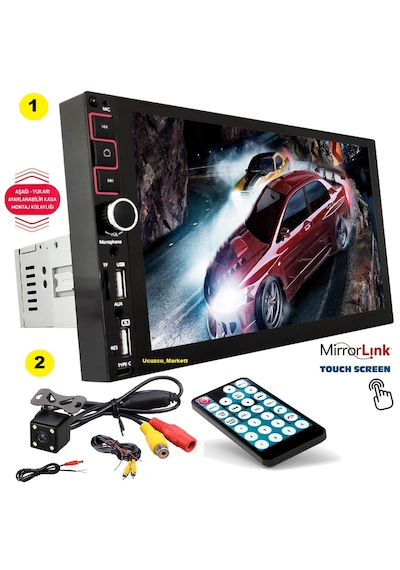 9 İnç Büyük Ekran Double Teyp Şahın Tofaş Model + 4 Led Kamera