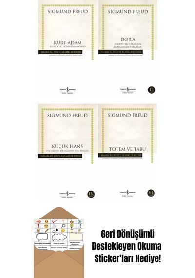 Sigmund Freud 4 Kitap Set + Okuma Sticker'ları
