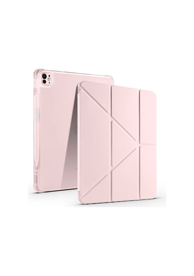 Ennar Samsung Galaxy Tab S9 Fe Plus 12.4 İnç Uyumlu Sm-x610 Üçgen Standlı Kalem Bölmeli Uyku Modlu Tablet Kılıfı+tablet Kalemi Tablet Kılıfı