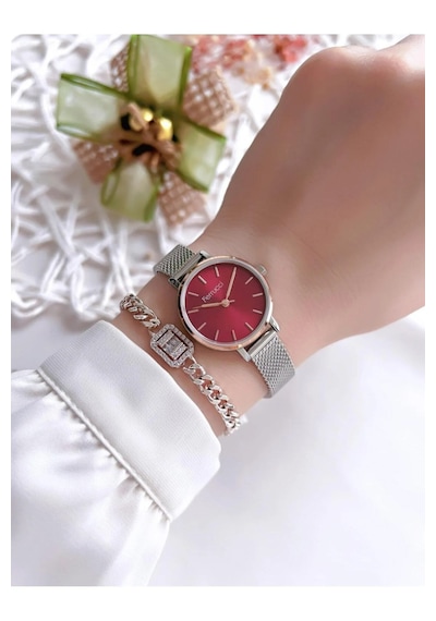 Ferrucci Fc63208 Minimal Kasa Hasır Ayarlanabilir Çelik Kordon Kadın Kol Saati Rose Gold
