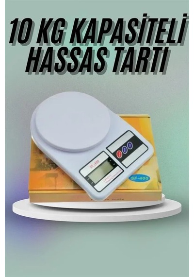 Mutfak Tartısı Dijital Göstergeli Hassas Tartı 10 Kg Kapasiteli Reknli