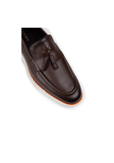 Deery Hakiki Deri Kahverengi Püsküllü Erkek Loafer - 01958mkhvc01 Kahverengi