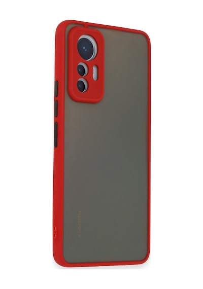 Mi 12 Lite Kılıf Montreal Silikon Kapak - Kırmızı Çok Renkli