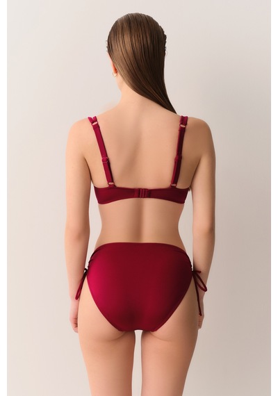 Suwen Balenli Körüklü Bikini Üst Sbn26940c020 Bordo 40