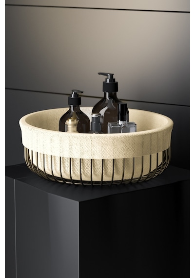 Teknotel Metal Organizer Bezli Sepet Mutfak Banyo Düzenleyici Mat Siyah Eg528 Siyah