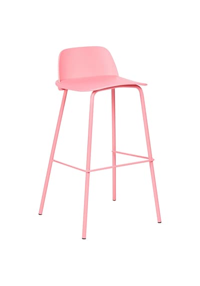 Mora 4 Lü Pastel Pembe Bar Sandalyesi Seti, Dayanıklı Sentetik Ve Metal, Modern Tasarım Mora 4 Lü Pastel Pembe Bar Sandalyesi Seti, Dayanıklı Sentetik Ve Metal, Modern Tasarım