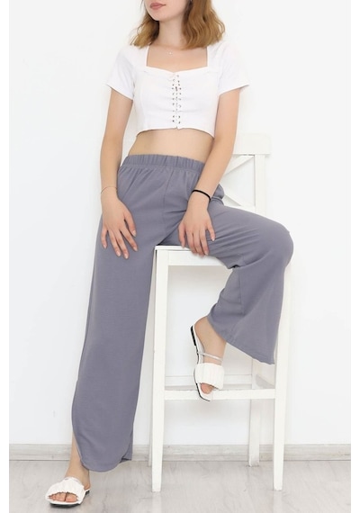 Enenstyle Fashıon Boutıque Rahat Kalıp Beli Lastikli Bol Paça Salaş Yazlık Kadın Aerobin Pantolon Açık Gri Enenstyle Fashıon Boutıque Rahat Kalıp Beli Lastikli Bol Paça Salaş Yazlık Kadın Aerobin Pantolon Açık Gri