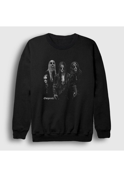 Presmono Unisex Band Gorgoroth Sweatshirt Siyah