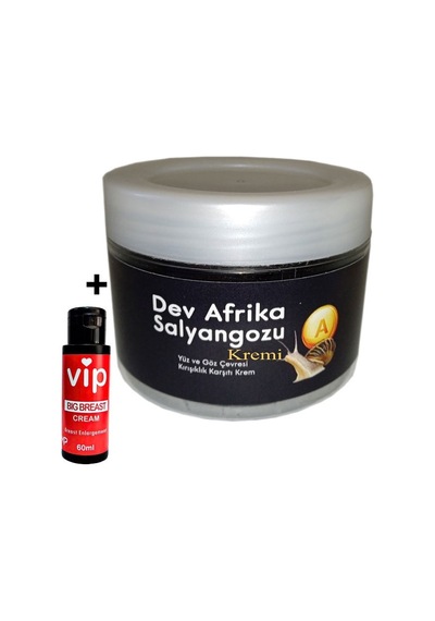 Giant Dev Afrikasalyangozu Yaşlanmakarşıtı Krem 100ml + Vip Bayan Göğüsşekillendirici Krem 60 Ml