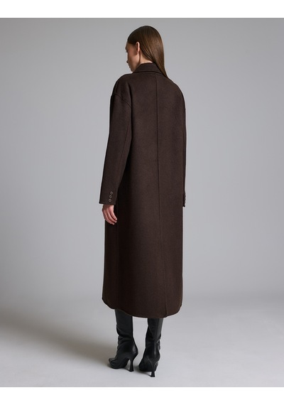 Pierre Cardin Kahverengi Yün Karışımlı Kaşe Kaban 50329239-vr029
