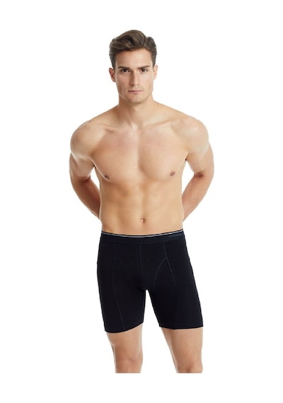 Blackspade 9216 Tender Cotton Erkek %92 Pamuk Uzun Retro Boxer Siyah