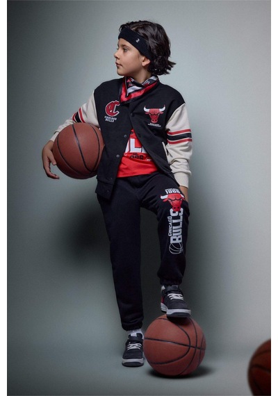 Defacto Nba Chıcago Bulls Bomber Hırka Erkek Çocuk G7617a826spbk81 Siyah-bk81